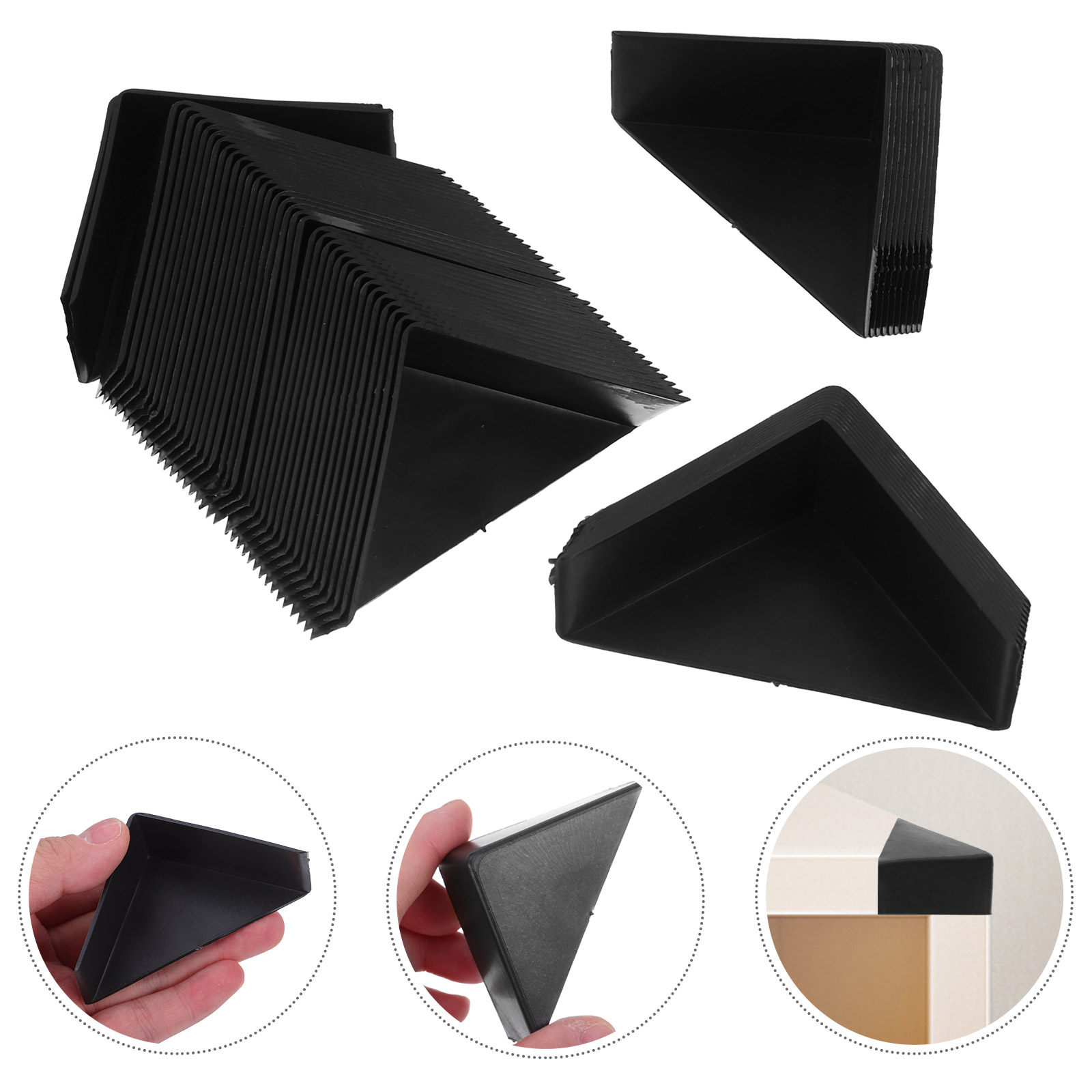 Bumper Guard Protector - 200Pcs Plastic Black Corner Protectors Shipping