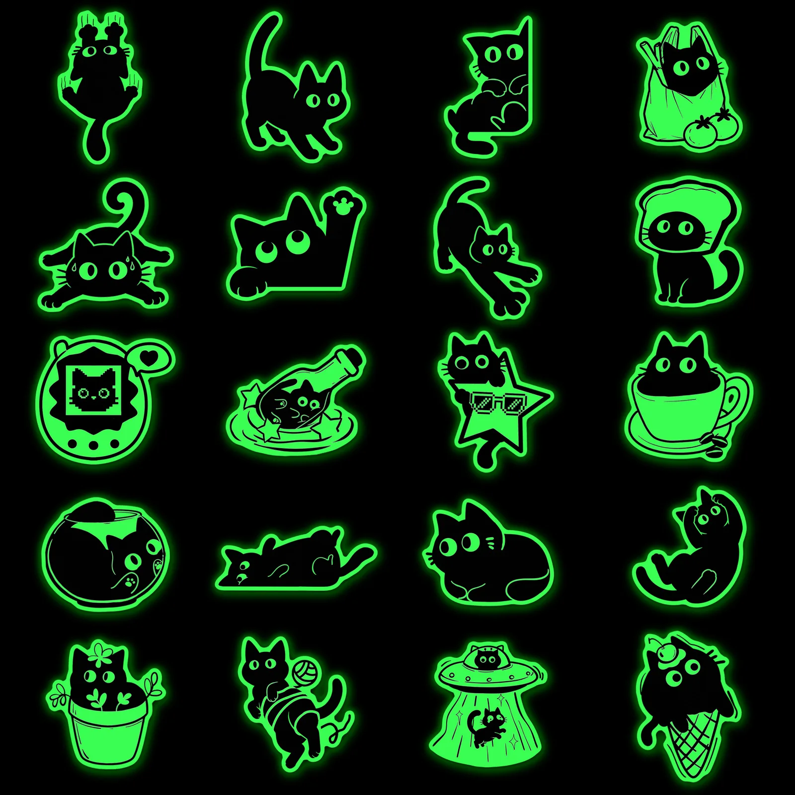 20 Pcs Glow in The Dark Black  - Car Accessories List ulasan dan harga