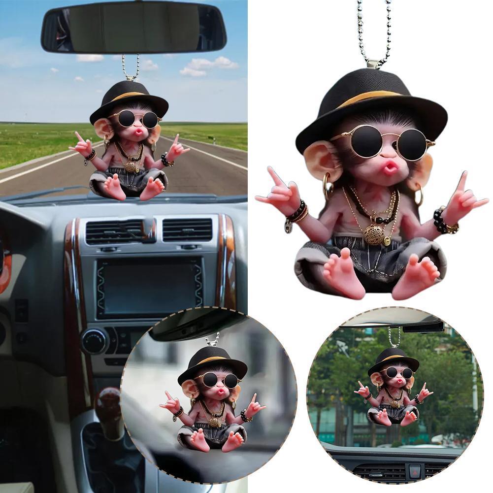 Monkey Keychain Creative Carto - Car Accessories Xmas Gifts ulasan dan harga