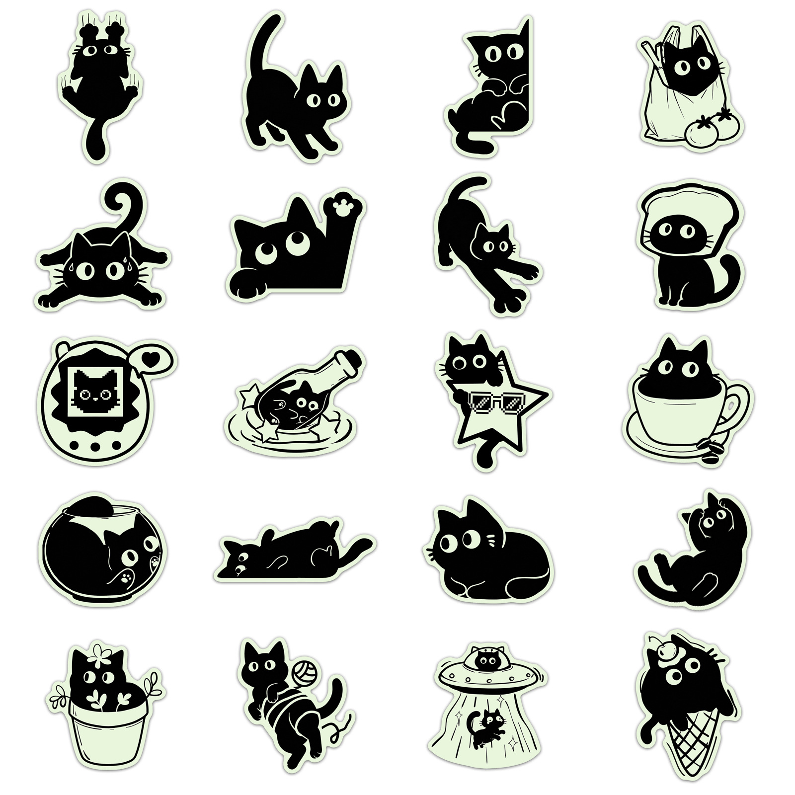 20 Pcs Glow in The Dark Black  - Car Accessories List ulasan dan harga