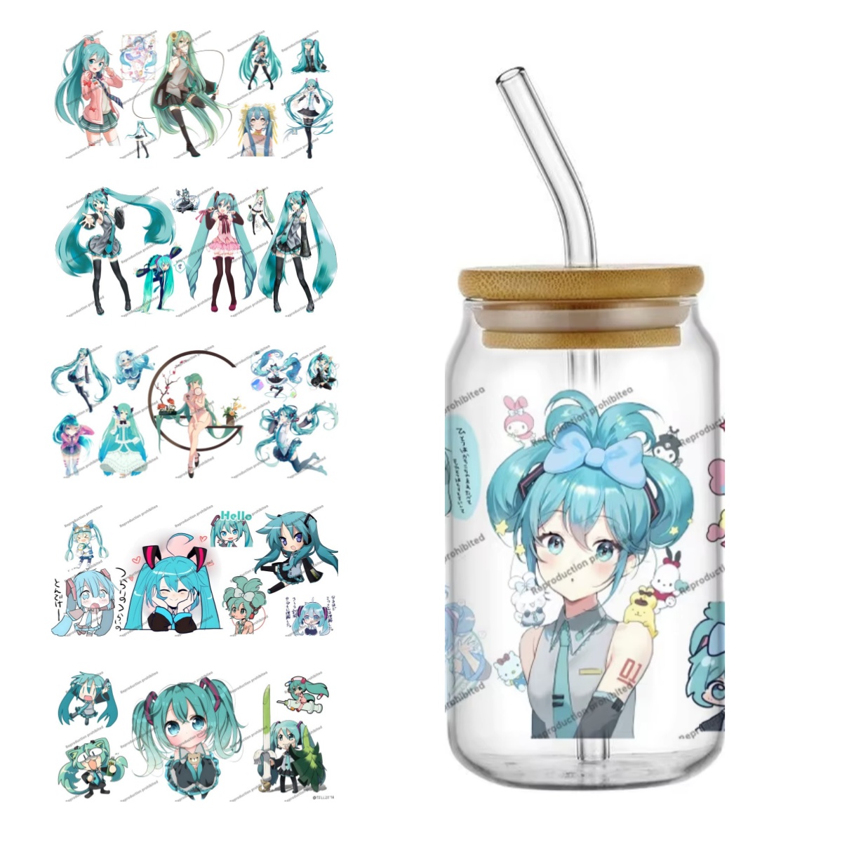 Hatsune Miku UV DTF Cup Wrap 1 - Car Accessories Outside ulasan dan harga