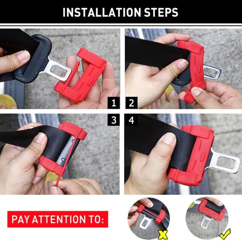 2pcs Car Seat Belt Clip Silico - Car Accessories Inside ulasan dan harga