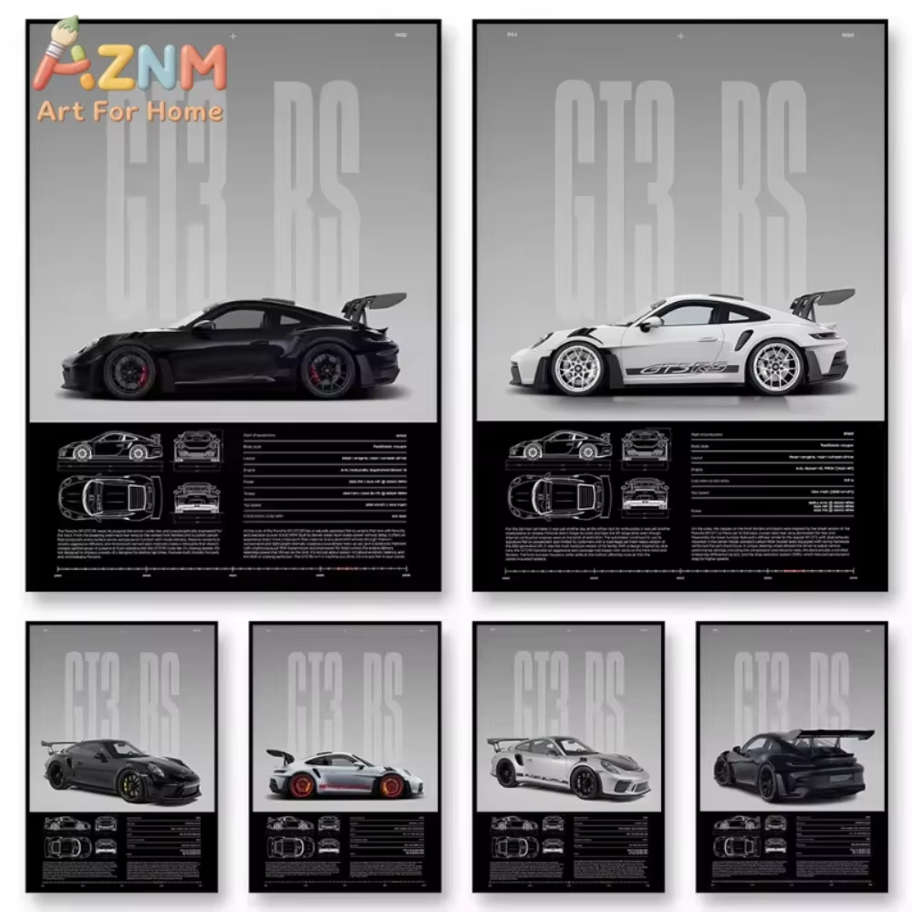 1pc Minimalist 911 GT3-RS 718  - Car Accessories Inside ulasan dan harga