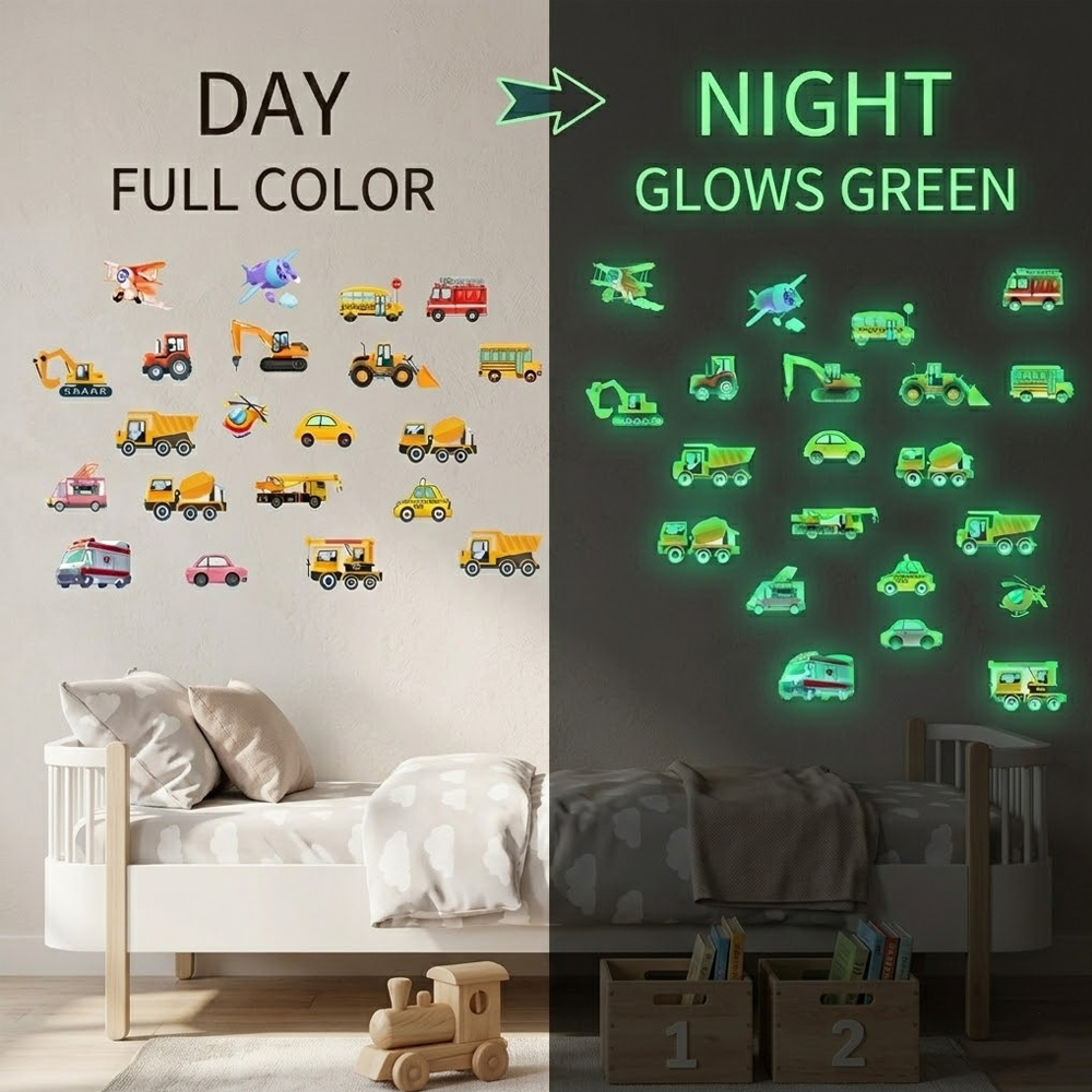 Luminous Car Wall Sticker 21Pc - Car Accessories Outside ulasan dan harga